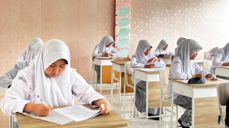 Pelaksanaan Ujian Akhir Semester di Pondok Pesantren Modern Nurul Ikhlas Berjalan Tertib dan Lancar